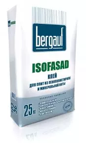 Isofasad - клей для плит из пенополистерола и минеральной ваты для фасадных систем