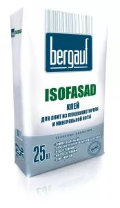 Isofasad - клей для плит из пенополистерола и минеральной ваты для фасадных систем